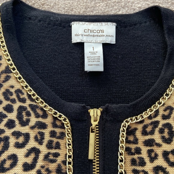 Chicos full zip sweater - Picture 2 of 2